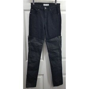 James Jeans Black Dee Dee Thigh High Boot Jeans  Size 24